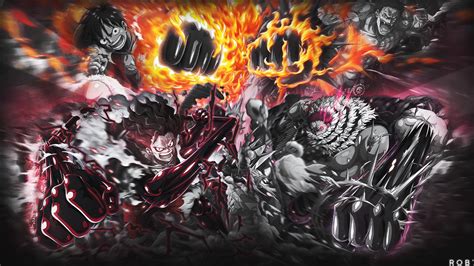 Luffy vs. Katakuri Wallpaper - Credit to Rob : r/OnePieceTC