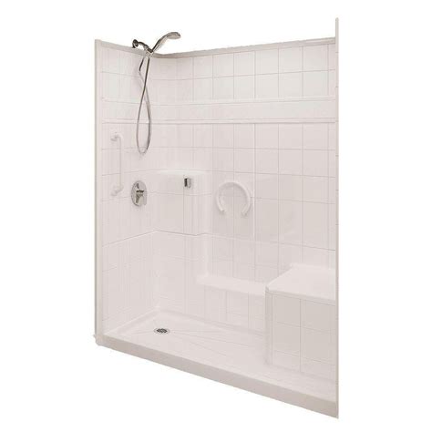 Ella Prestige 32-Inch x 60-Inch x 77-Inch 3-Piece Shower Stall in White ...