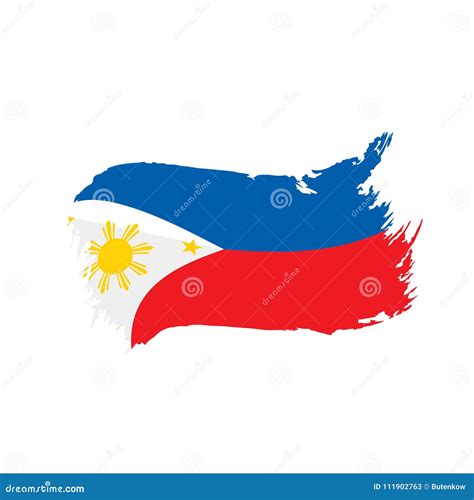 Philippines With Map On Flag Vector Illustration | CartoonDealer.com ...