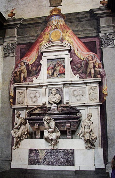 Michelangelo's own tomb in which he was interred in February 1564, at ...