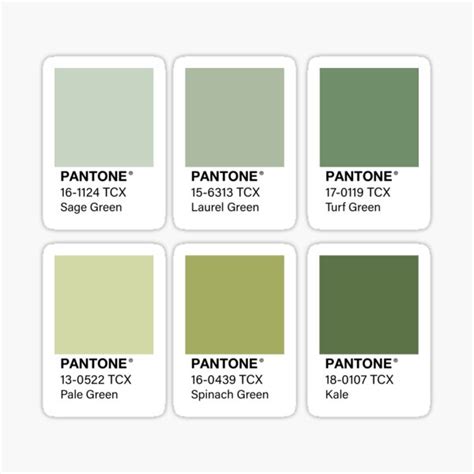 Sage Green Stickers for Sale | Pantone colour palettes, Green palette ...