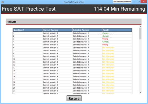 Free SAT Practice Test 1.0.0.0 - Download, Review, Screenshots