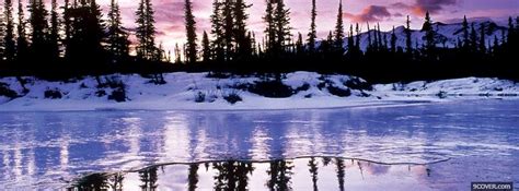 winter water reflection nature Photo Facebook Cover