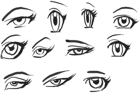 Easy Anime Eyes Female ~ How To Draw Anime Eyes For Beginners : How To ...