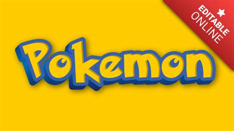 Pokemon 3D text - Text generator