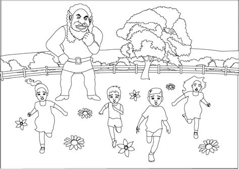 Coloring Pages - The Selfish Giant 2