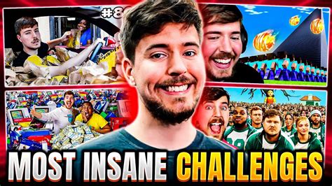 Mr.Beast his insane Challenges | Top 10 #mrbeast #challenge - YouTube