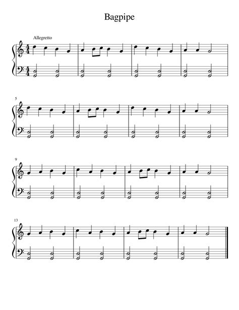 Bagpipe Sheet music for Piano (Solo) | Download and print in PDF or ...