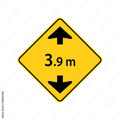 USA traffic road signs. maximum truck clearance height.vector ...