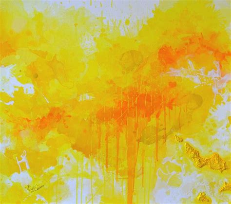 Yellow Abstract Painting by Dejan Bozinovski | Saatchi Art