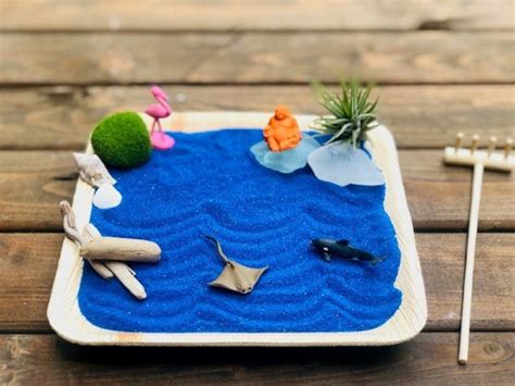 Beach Zen Garden Kit Mini Ocean Zen Garden DIY Miniature - Etsy