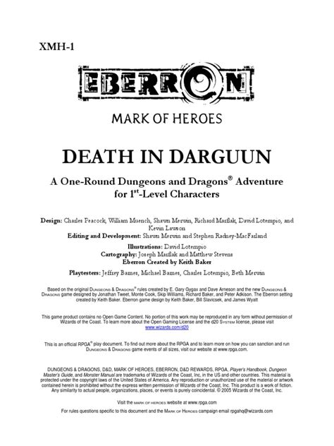 XMH-1 Death in Darguun | PDF | Dungeons & Dragons | Wizards Of The ...