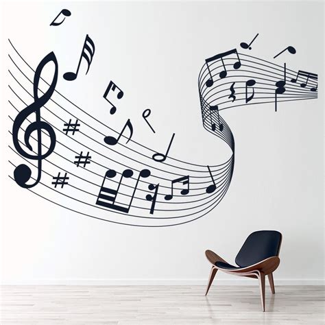 Musical Note Score Wall Stickers Music Wall Art