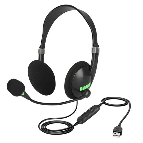 USB Headset with Microphone, Over-The-Head Computer Headphone for PC ...