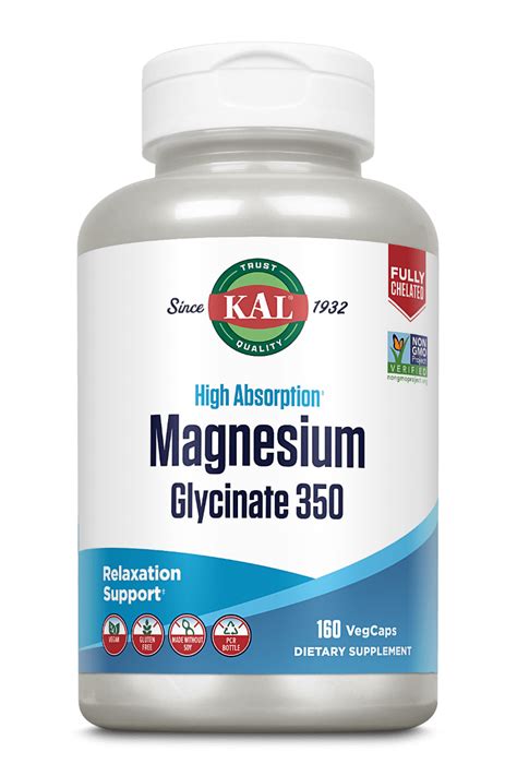 Magnesium Glycinate 350 VegCaps – Kal Vitamins