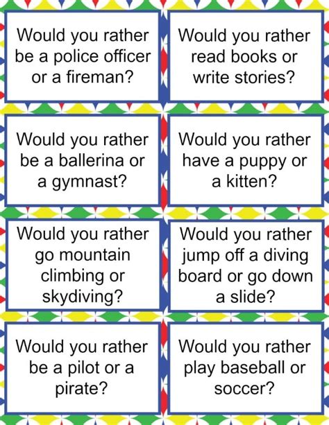 Would you rather questions for kids are a great way to make dinner time ...