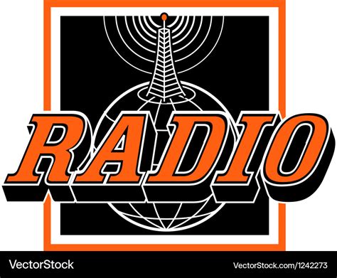 Radio broadcast logo Royalty Free Vector Image