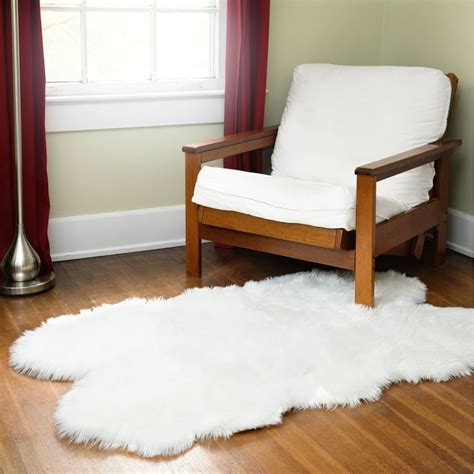 Faux Fur Area Rug Luxuriously Soft and Eco Friendly 3' X 5' White ...