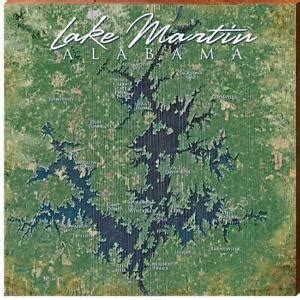 Lake Martin, Alabama Satellite Map Wall Art | eBay