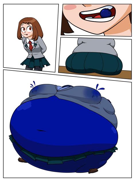 Uraraka Ochako Blueberry Inflation (Not Mine) by Umbreon1280 on DeviantArt