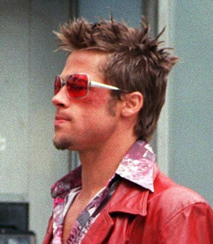 Looks Like Leather: Brad Pitt as Tyler Durden in Fight Club