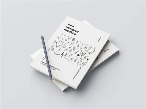 Free notepad mockup - Mockups Design