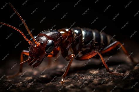 Premium AI Image | A dead cockroach is shown in a close up picture.