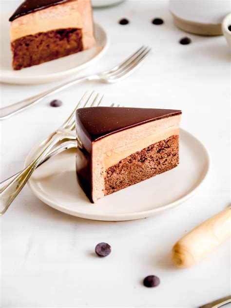 Chocolate and Caramel Mousse Cake - Julie Marie Eats