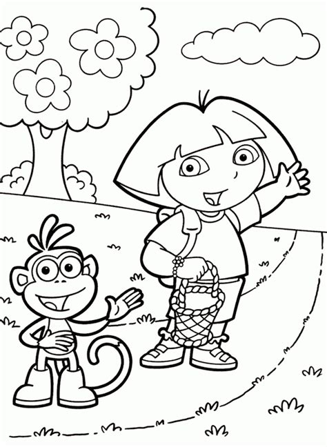 Free Printable Dora The Explorer Coloring Pages For Kids