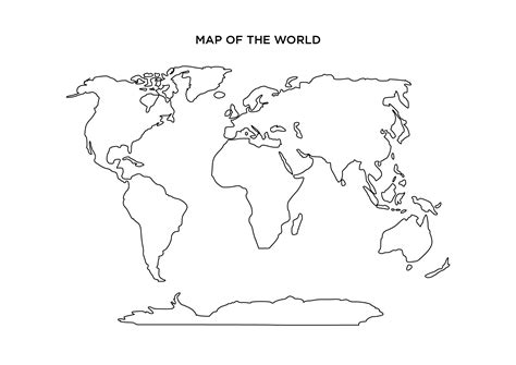 Printable Blank World Map Continents