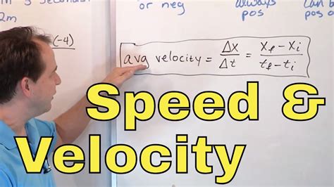 11 - What is Definition of Average Speed & Velocity in Physics? (Speed ...