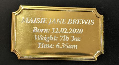 Buy Gold Aluminium Engraving Plate 60mm X 35mm Engraved to Your Own ...