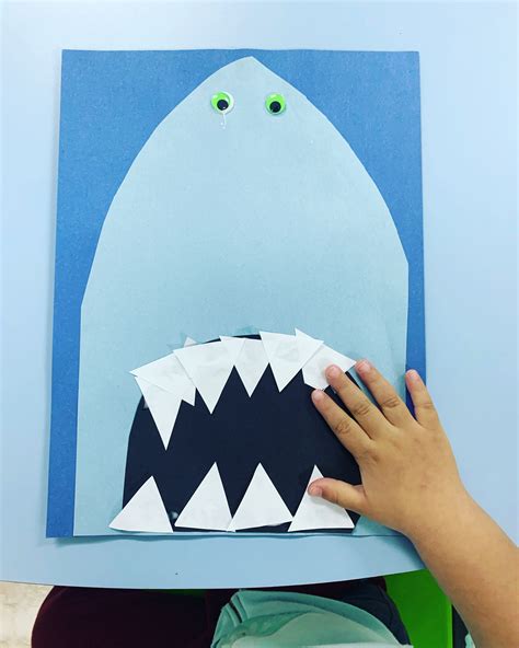 Shark Craft | Shark craft, Ocean crafts preschool, Shark crafts preschool