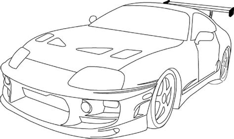 fast and furious coloring pages toyota supra | Carros para colorear ...