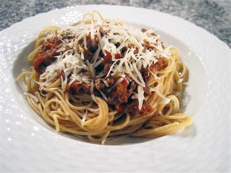 Martha Stewart's Spaghetti Bolognese over whole wheat pasta. I saved ...