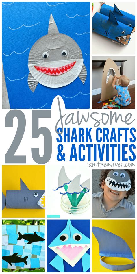 25 Shark Crafts and Activities for Kids #SharkWeek - I am the Maven®