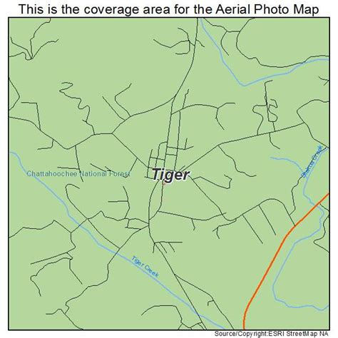 Aerial Photography Map of Tiger, GA Georgia