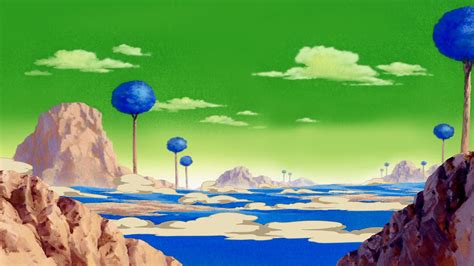 HD Wallpaper: Tranquil Landscape from Dragon Ball Z by lwisf3rxd