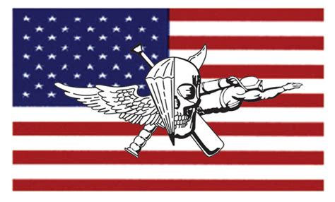 USMC Recon Jack On US Flag Sticker