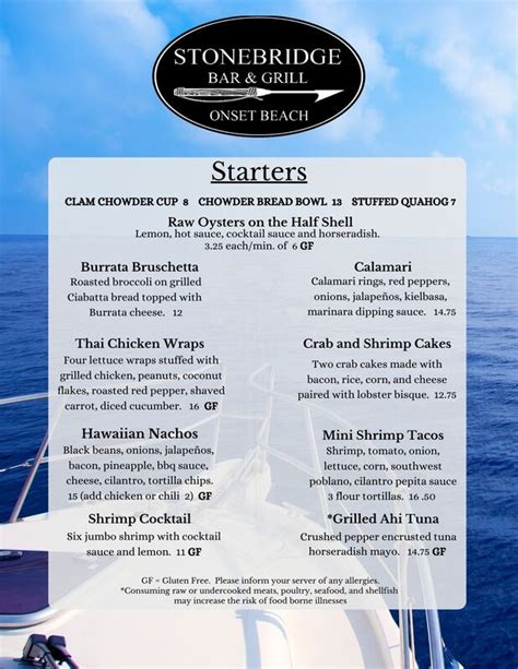 Lunch & Dinner Menus - Stonebridge Bar and Grill