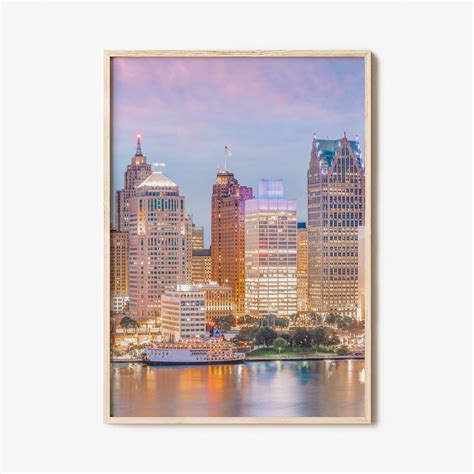 Detroit Colorful Poster Print No 1, Detroit Photo Wall Art, Detroit ...