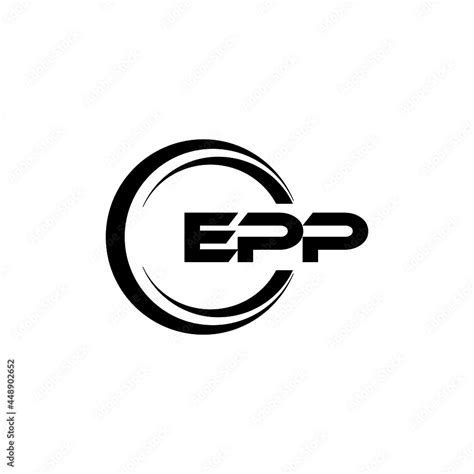 EPP letter logo design with white background in illustrator, vector ...