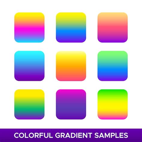 Free Vector | Colorful gradient samples