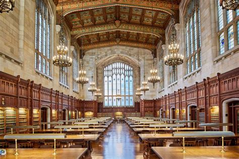 University Of Michigan Law School Building Interior With Chandeliers ...