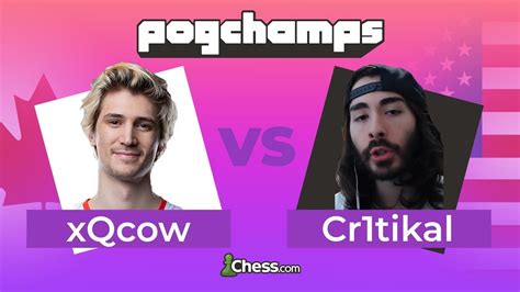 xQc vs cr1tikal pogchamps chess tournament|xqc loses in 6 moves - YouTube