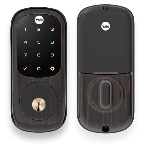 Yale Assure Lock Bronze Double-Cylinder Deadbolt 1-Cylinder Electronic ...