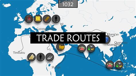 History of the Major Trade Routes - Summary on a Map