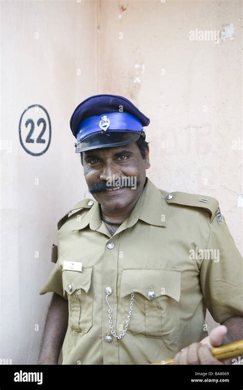 India Tamil Nadu Chennai AVM studios police officer smiles semi ...