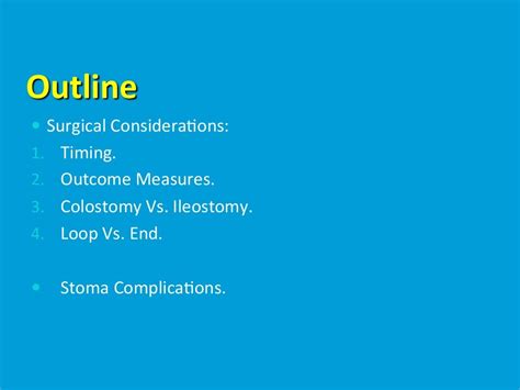 Colostomy complications