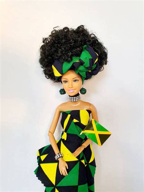 Black Jamaican Jamaica Doll in traditional Caribbean clothing | Etsy